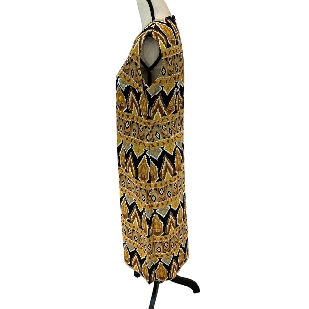 Ein Fink Modell Sleeveless Southwest Print Dress - Brown Yellow Black - size 42 - Picture 4 of 8